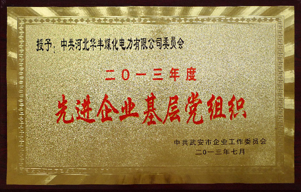 2013年先進(jìn)企業(yè)基層黨組織